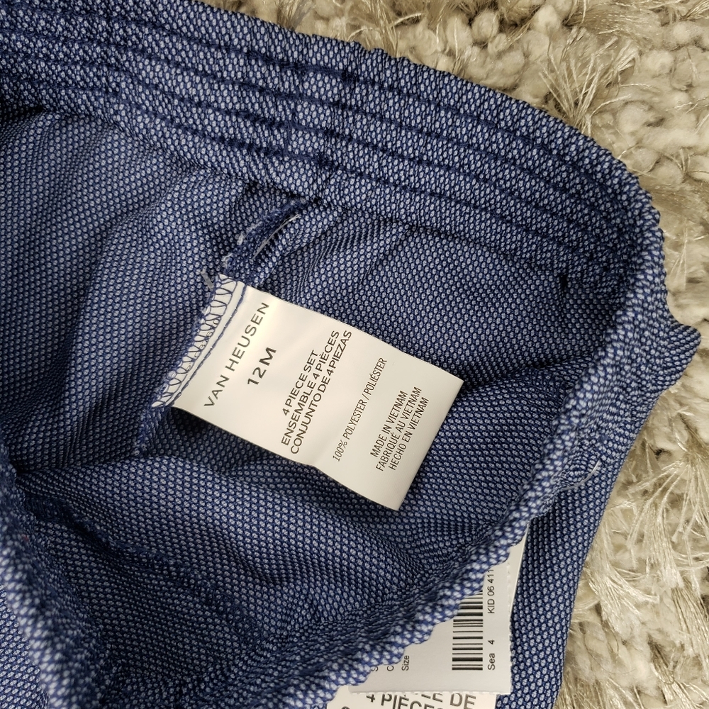 SOLD - Easter Van Heusen baby boy 4 piece dress suit Toddler Easter Suit - Picture 4 of 11
